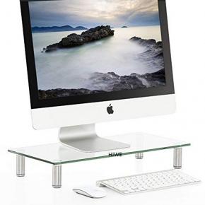 Ergonomic tempered glass monitor Riser HMS01T