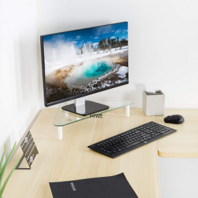 Corner tempered glass monitor riser HMS02PS