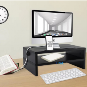 2 in 1 MDF tabletop monitor laptop riser HMS12H