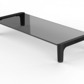 Designed  tempered glass shelf notebook monitor stand riser HMS06D