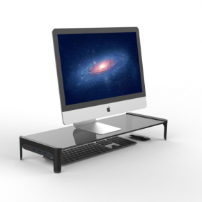 Ergonomic universal PC computer desktop stand HMS06G with USB